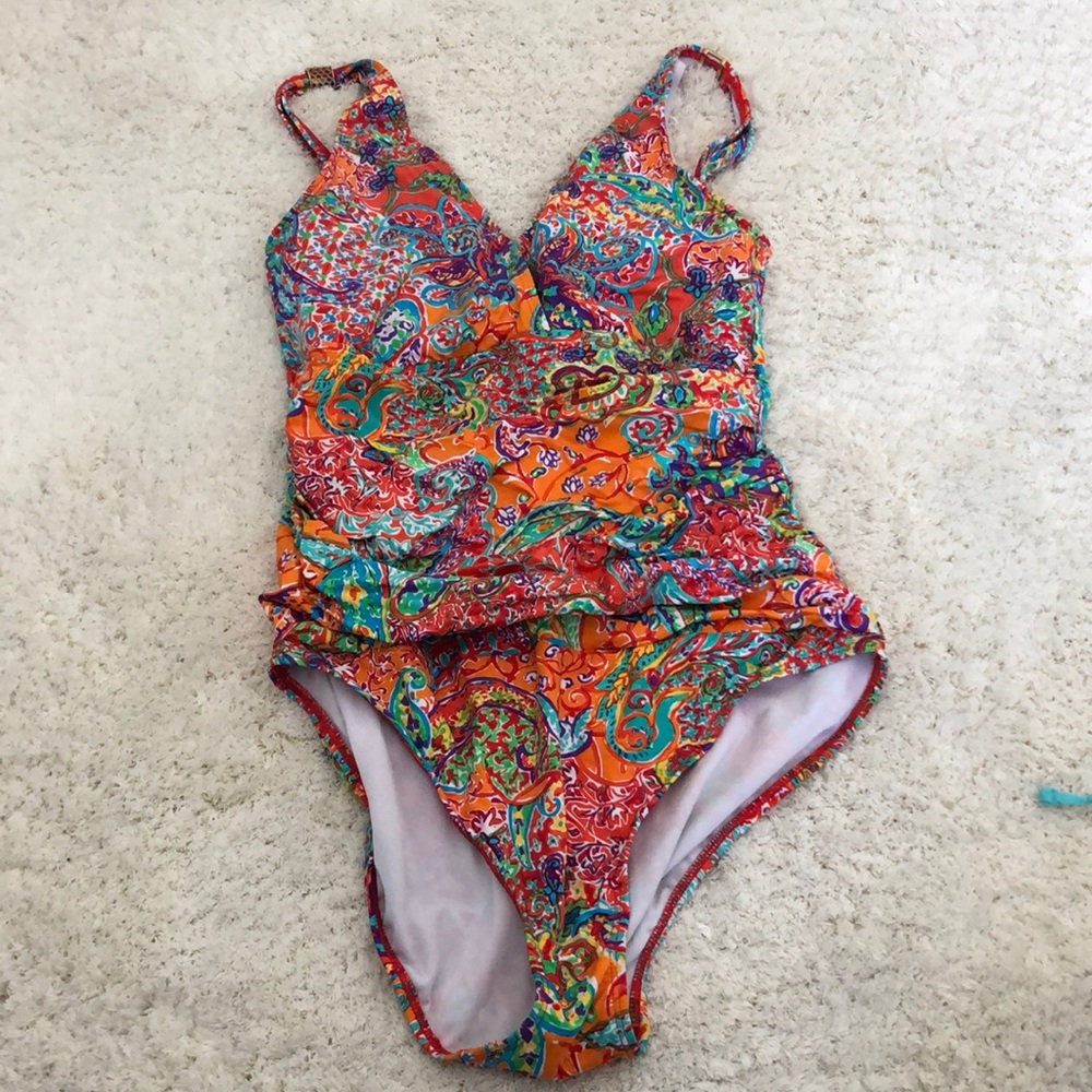 ralph lauren womens one piece bathing suit